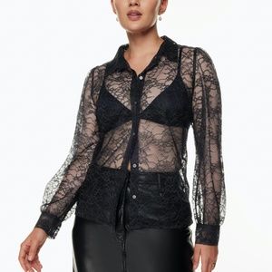 Wilfred Fleur Blouse Lace button-up blouse - SIZE S